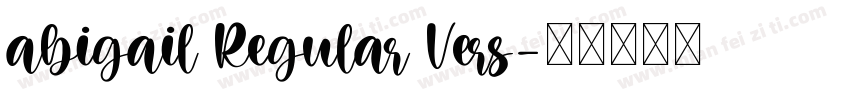 abigail Regular Vers字体转换